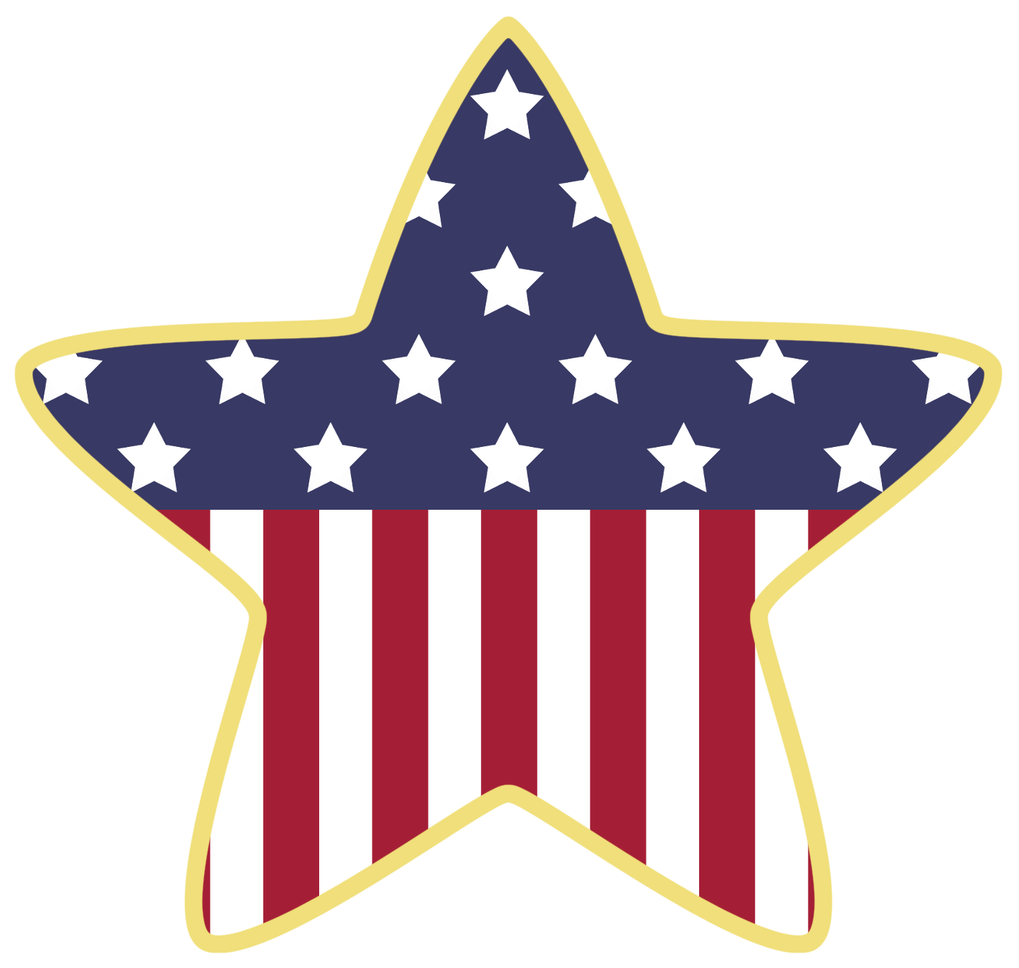 Red Star American flag icons png preview