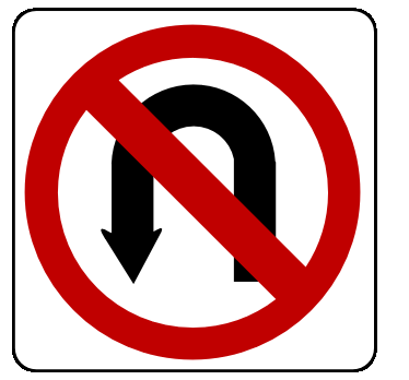 Road No Turn Sign icon icons png preview