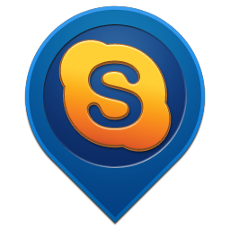 Skype blue pin icons png preview