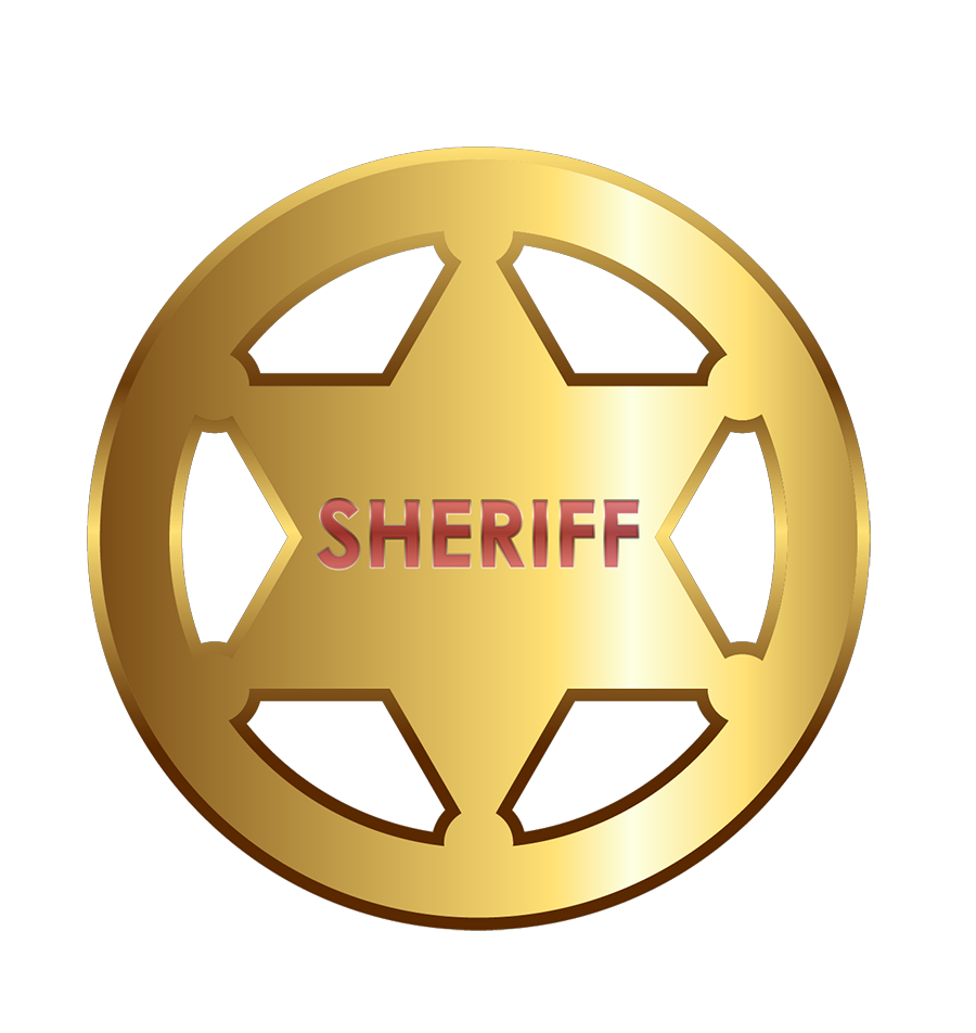 Star Sheriff Badge Gold icons png preview