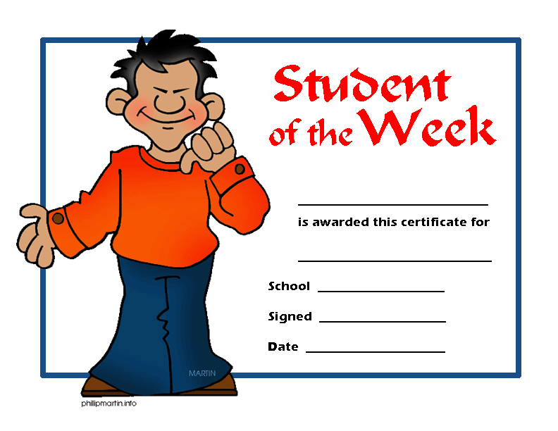 Student Certificate Week Template icons png free download