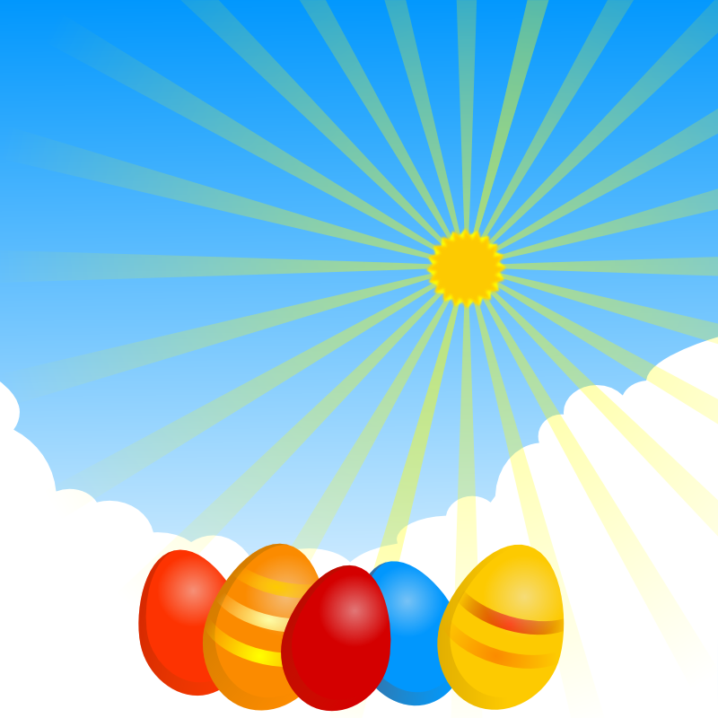 Sun And Clouds Easter Background icons png free download