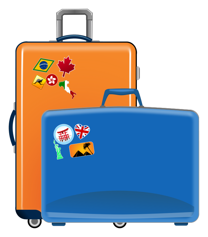 Travel suitcases icons png preview