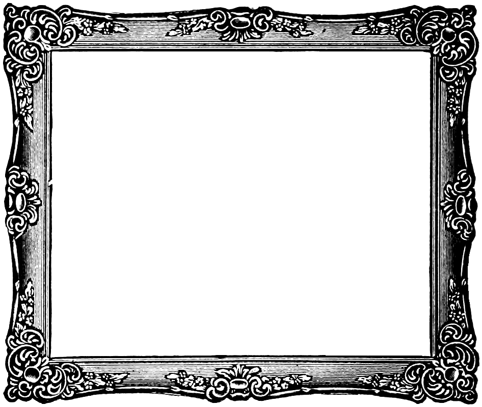 Vintage Uncolored Border Frame icons png preview