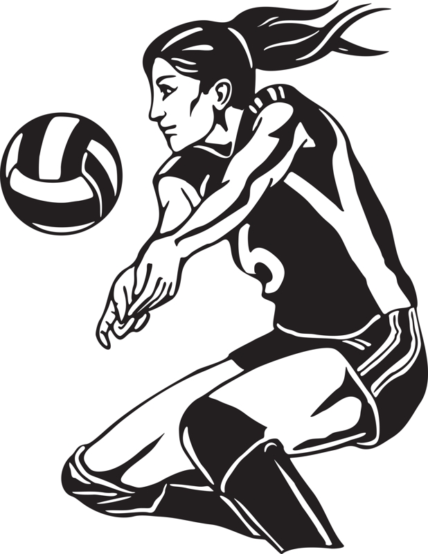 Volleyball Player Silhouette icons png preview