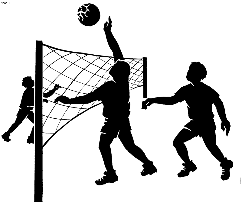 Volleyball Playing Game Silhouette icons png preview