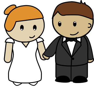 Wedding Bride Groom Cartoon icons png preview