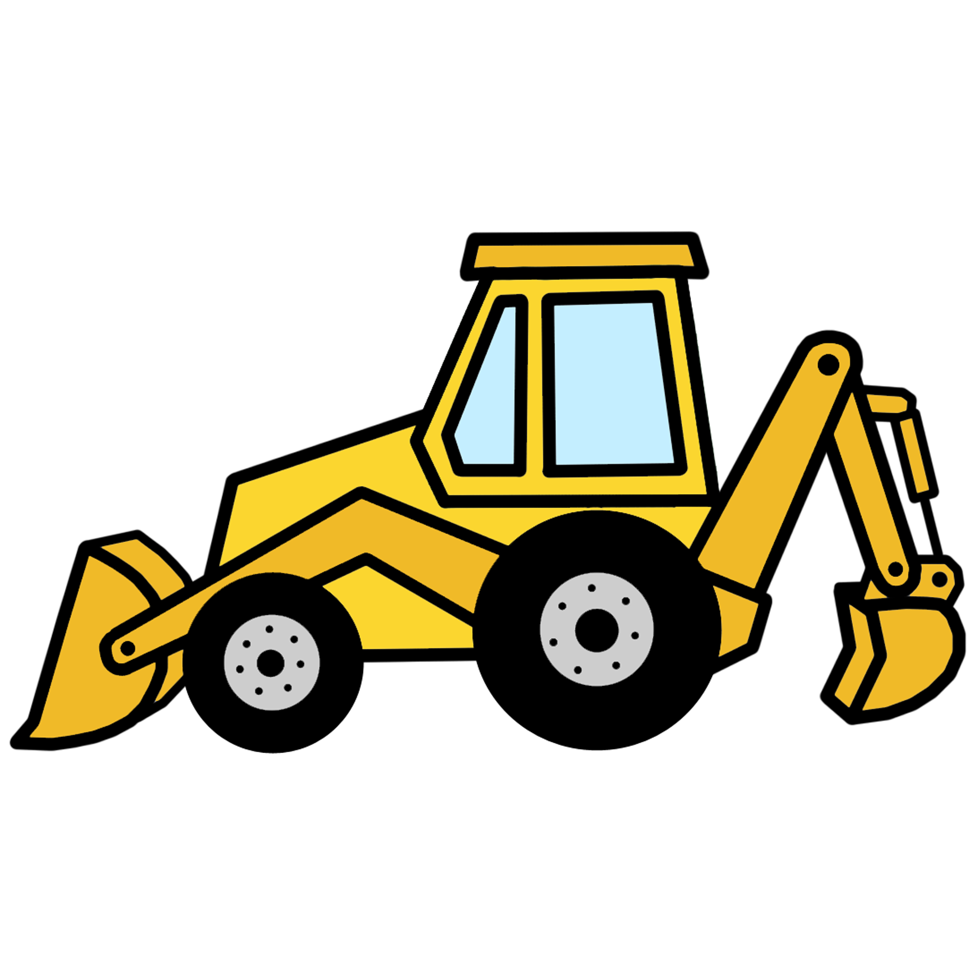 Yellow Backhoe icons png preview