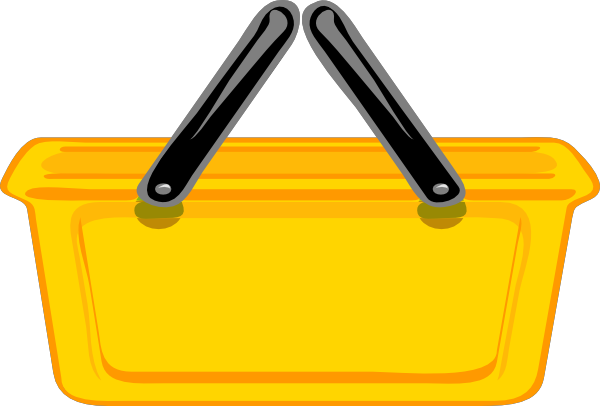 Yellow Grocery Shopping Basket icons png preview